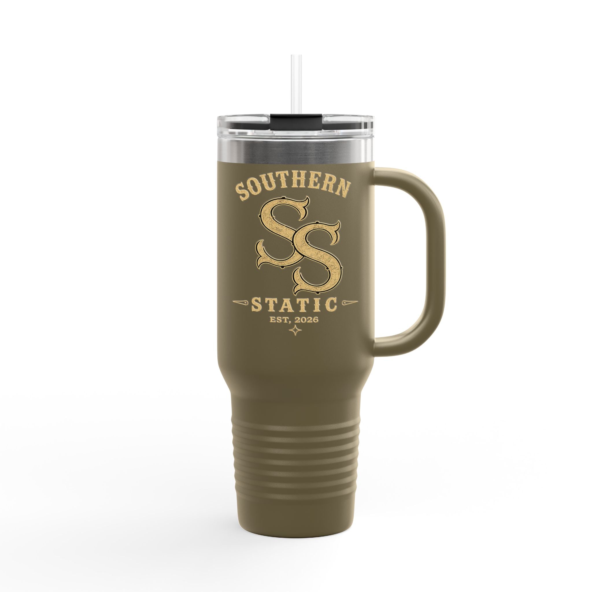 40oz Insulated Travel Mug — Southern Static Logo Stainless Tumbler