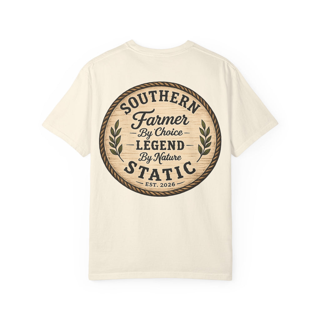 Southern Farmer By Choice T-Shirt — 'Southern Static' Vintage Farm Logo