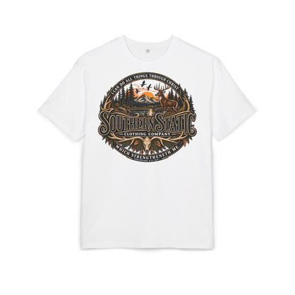 Southern Static Graphic Tee — Outdoor Vintage Sunset Design