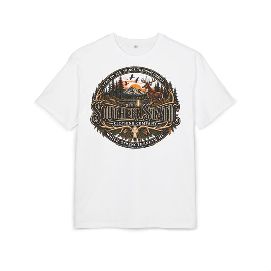 Southern Static Graphic Tee — Outdoor Vintage Sunset Design