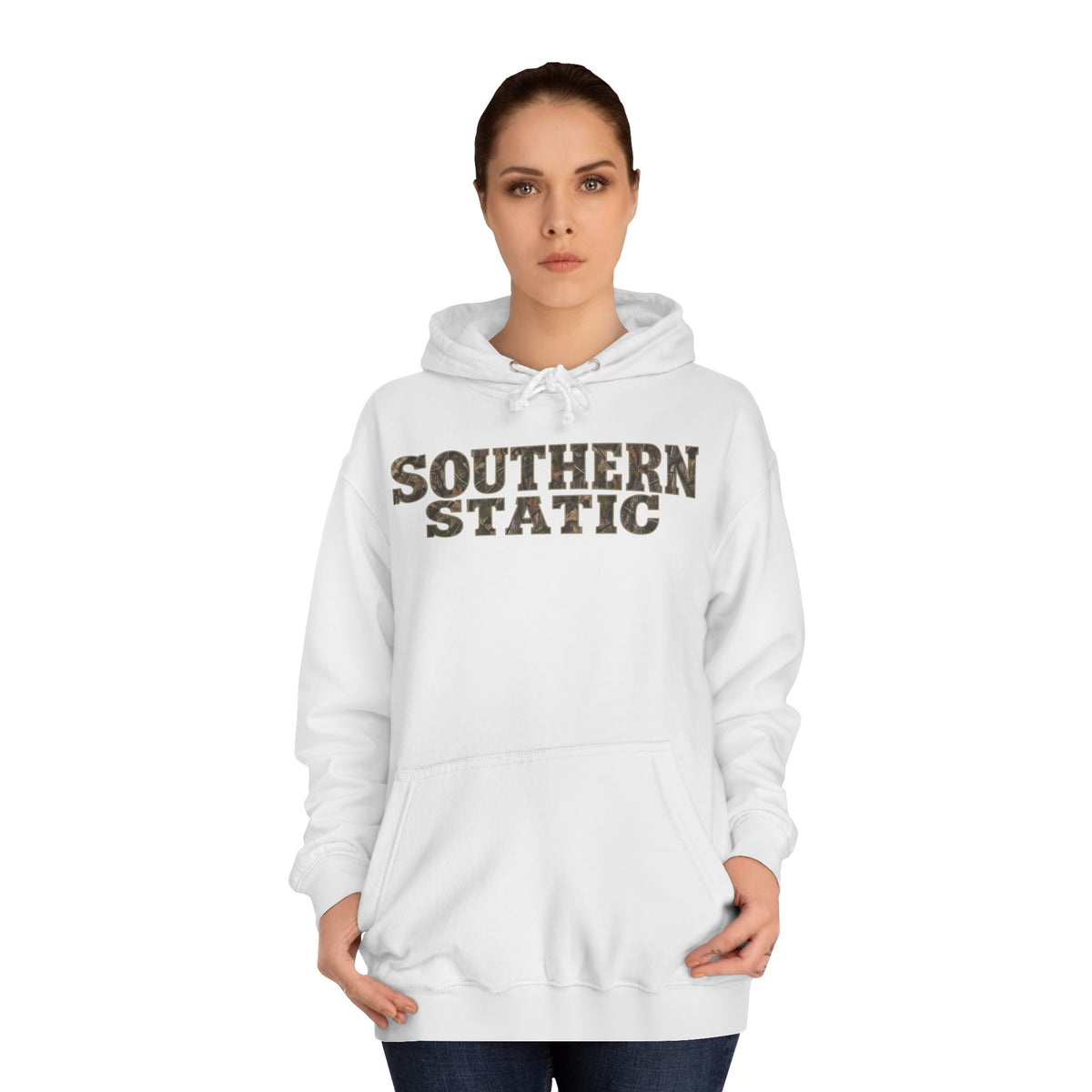 Southern Static Hoodie - Retro College Style Pullover