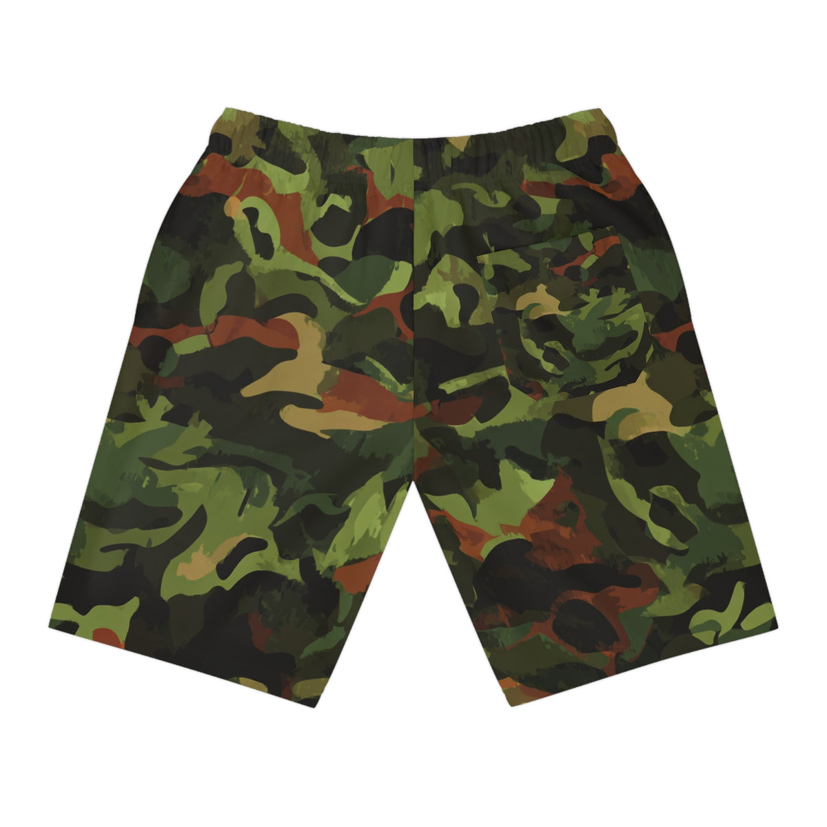 Camo Athletic Long Shorts — Southern Static Logo Performance Drawstring