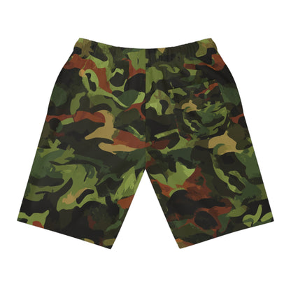 Camo Athletic Long Shorts — Southern Static Logo Performance Drawstring