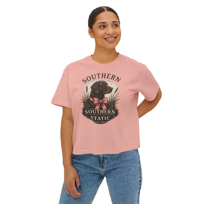 Southern Static Labrador Graphic Tee — Women's Boxy T-Shirt