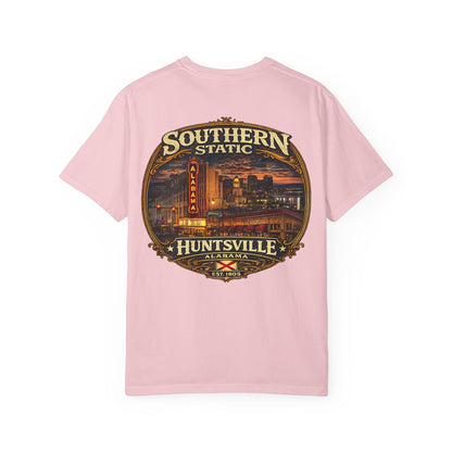 Huntsville Alabama Southern Static T-Shirt — Vintage City Skyline Tee