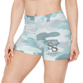 Women's Camo Shorts — Mint Pastel Camouflage with Southern Static Logo
