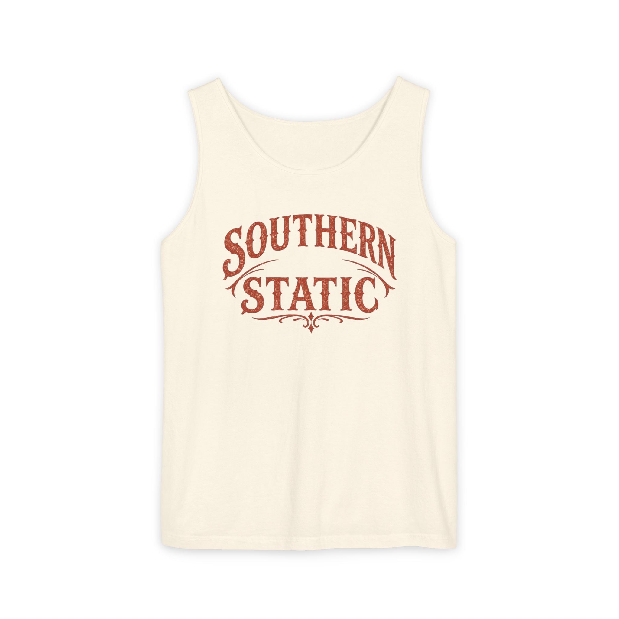 Southern Static Tank Top | Tennessee vintage state outline graphic