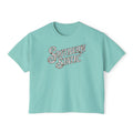 Southern Static Women's Boxy Tee — Retro Script Graphic Crop T-Shirt