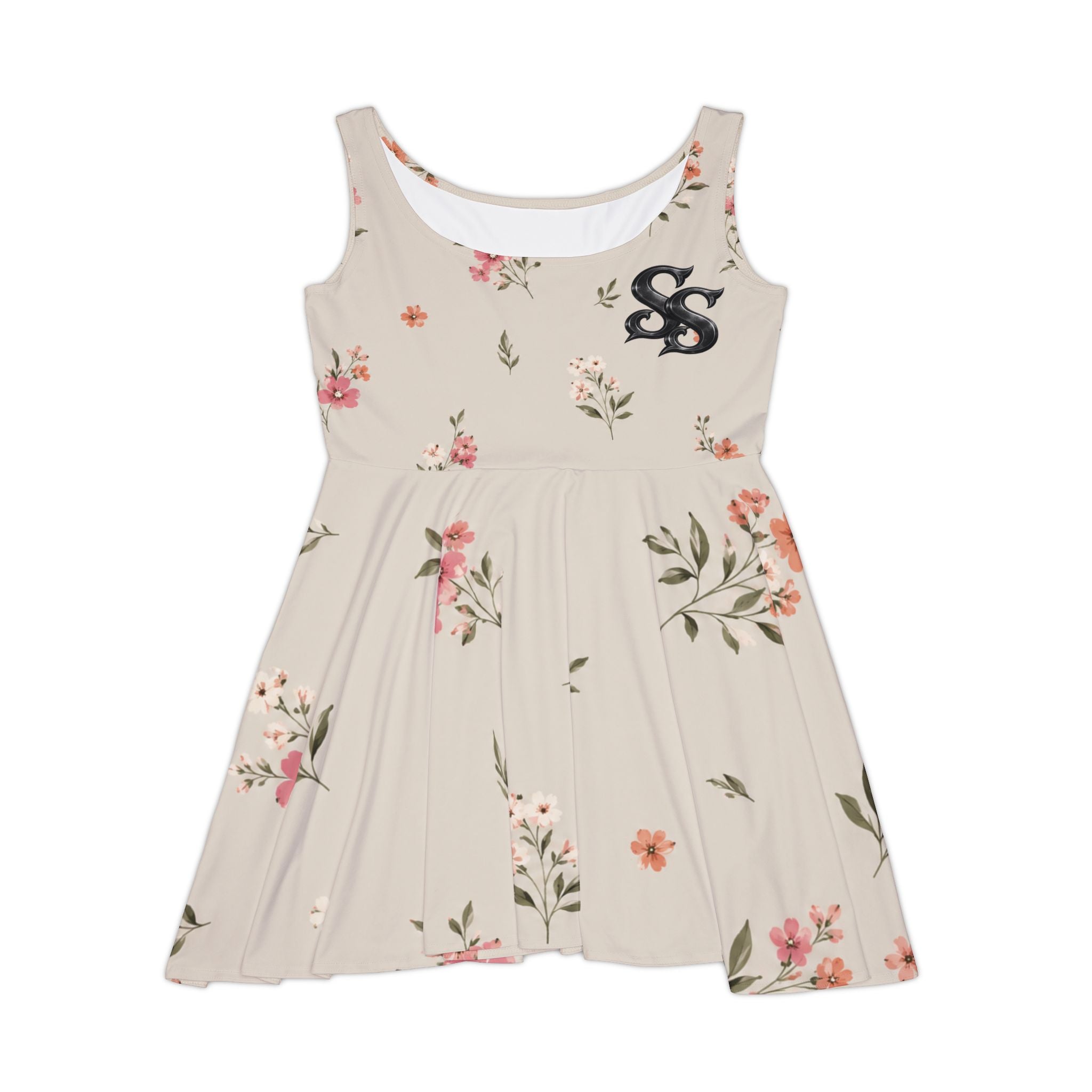 Blush Floral Pattern Women's Skater Dress
