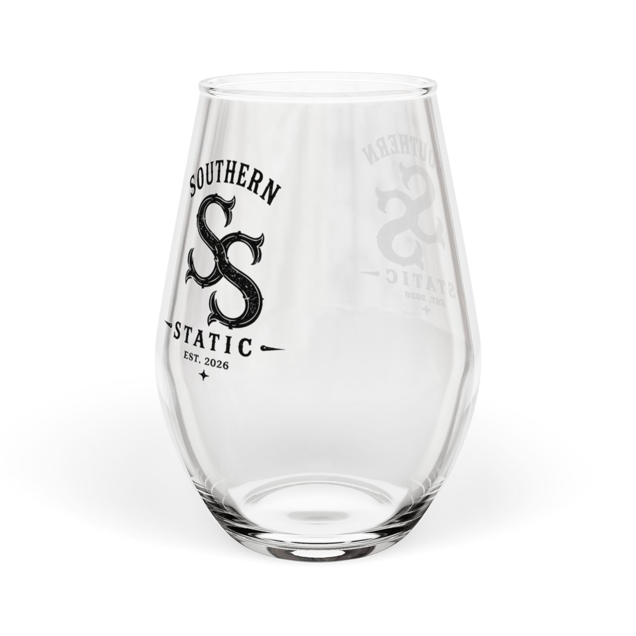 Southern Static Stemless Wine Glass — 11.75 oz Branded Logo Glass