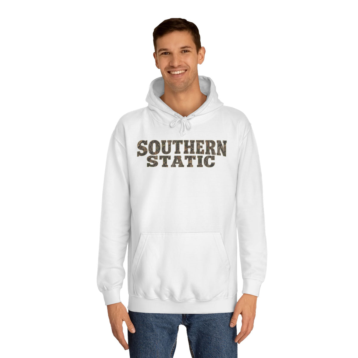 Southern Static Hoodie - Retro College Style Pullover