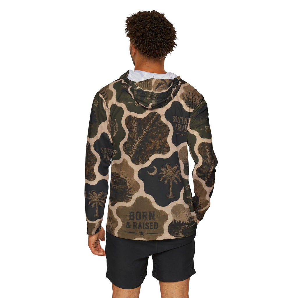 Southern Pride Camo Hoodie – Born & Raised All-Over Print Warmup Hoodie