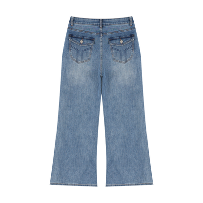 Women’s Vintage Wash Wide Leg Jeans