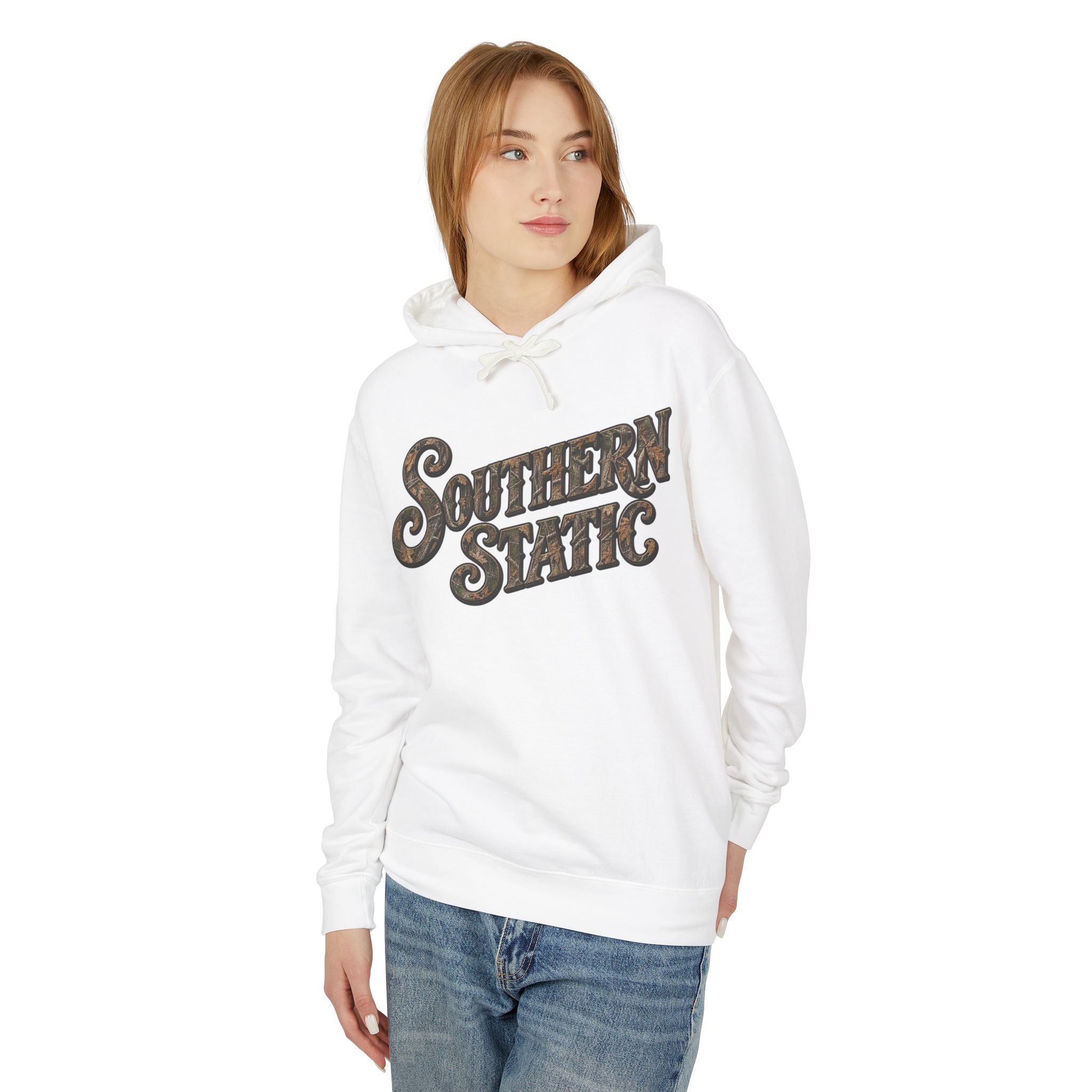 Southern Static Hoodie — Retro Distressed Band Logo Pullover