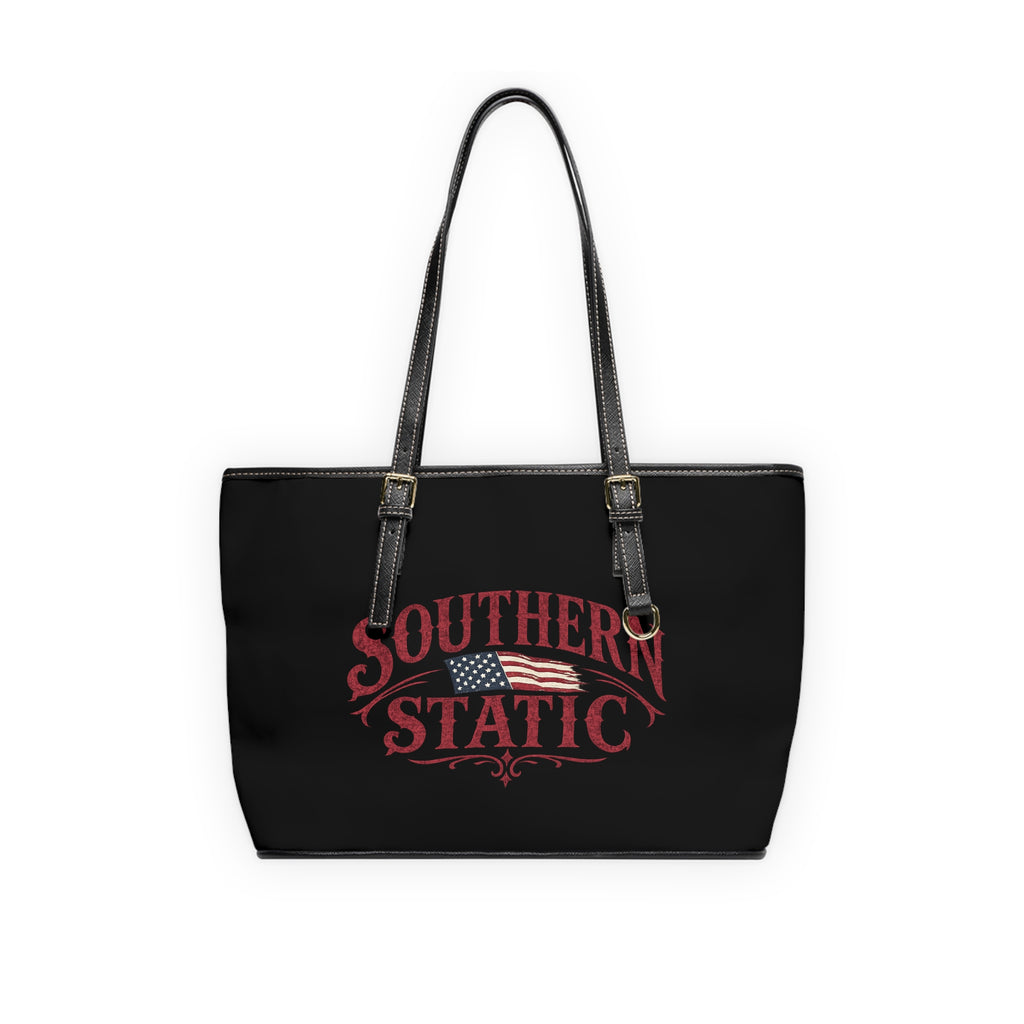 Southern Static PU Leather Shoulder Bag - Americana Flag Tote