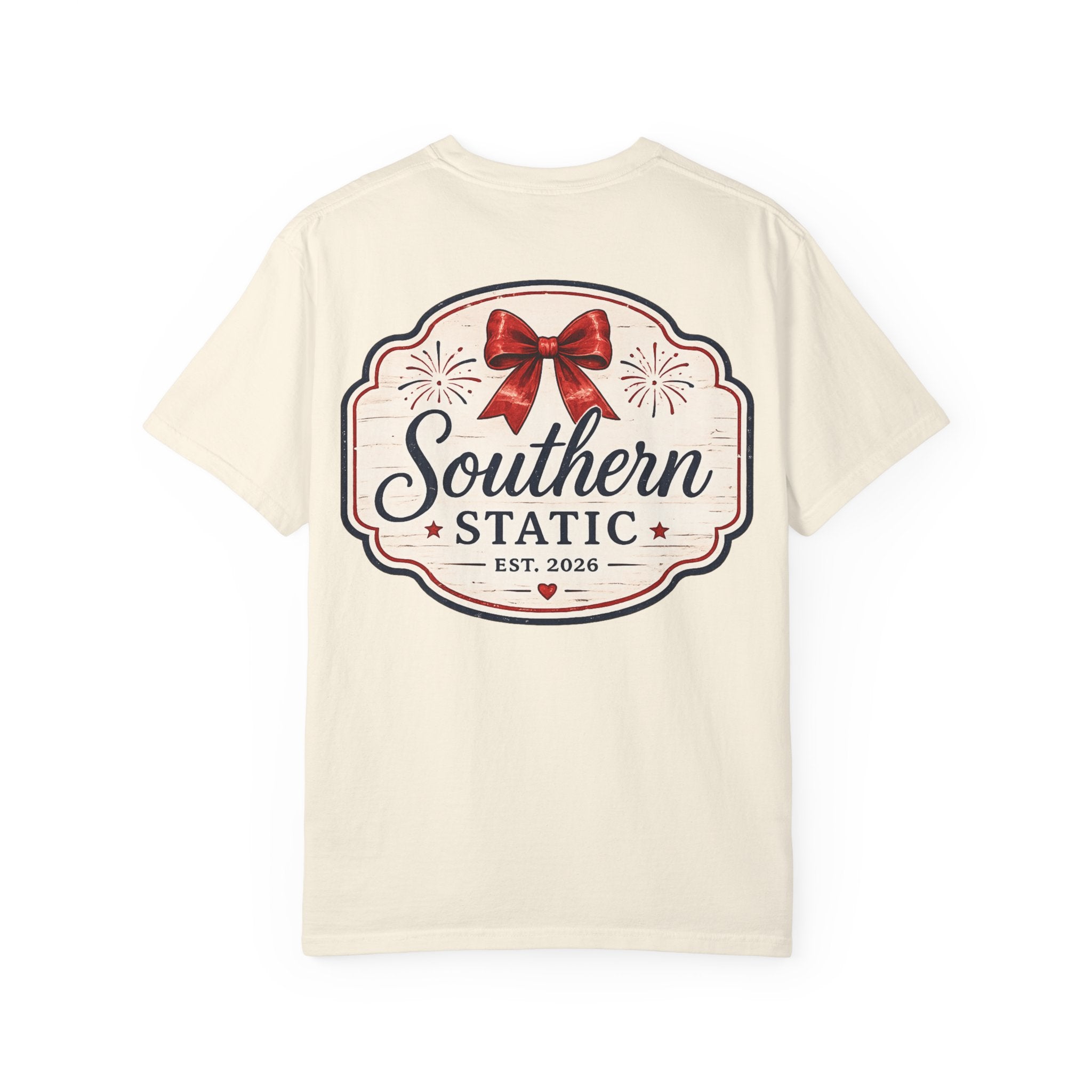 Women’s Southern Static Logo T-Shirt — Patriotic Bow Graphic Tee