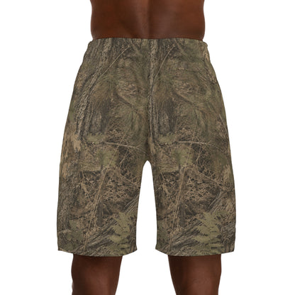 Camo Jogger Shorts — Southern Static Orange Logo