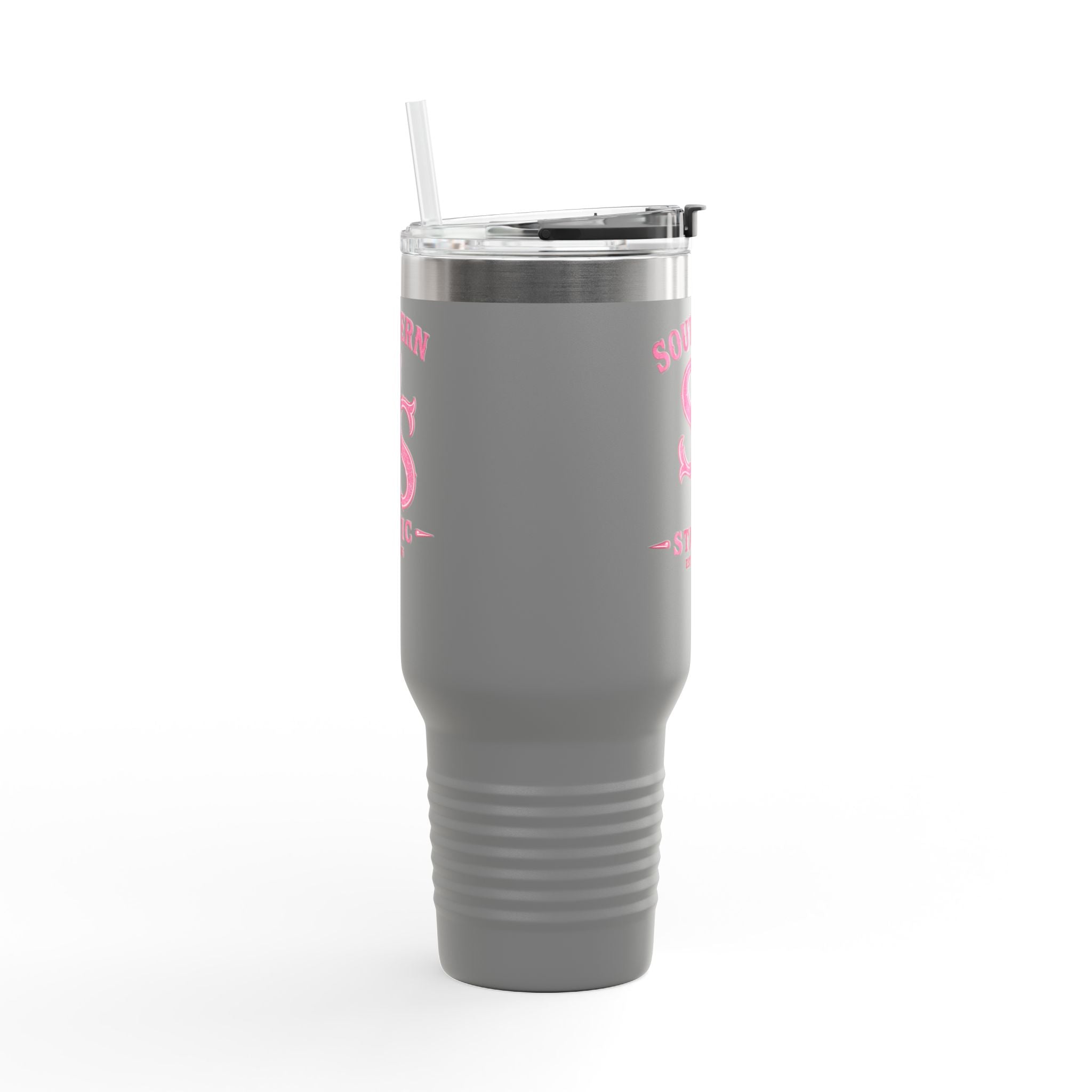 40oz Insulated Travel Mug — Southern Static Pink Logo