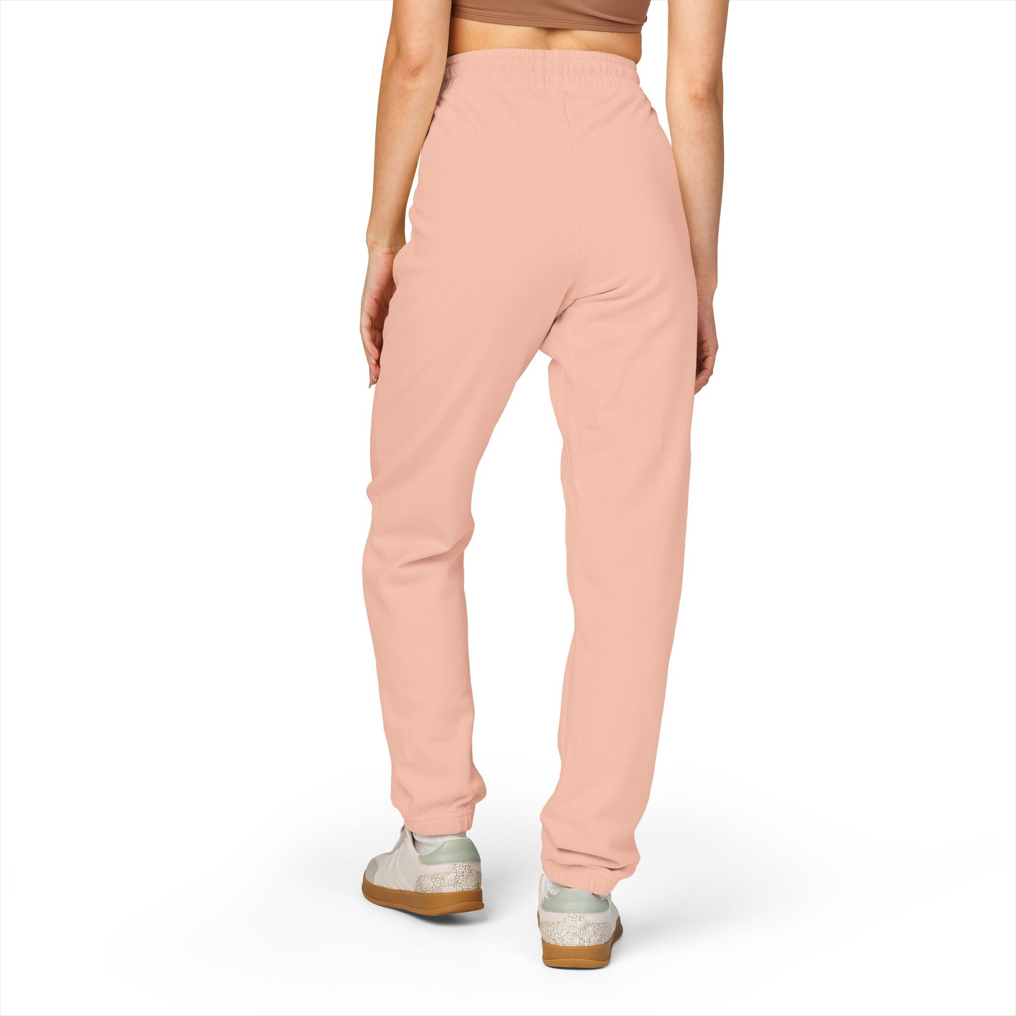 Embroidered 'S' Floral Sweatpants – Garment-Dyed Fleece Joggers
