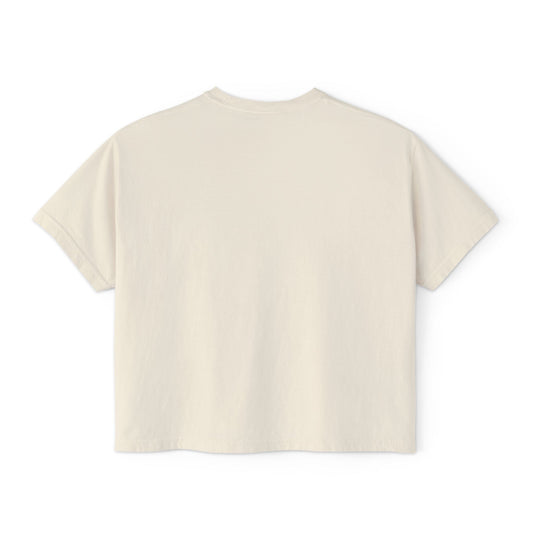 Southern Static Fishing Boxy Tee — Women's Beach Sunset Graphic T-Shirt