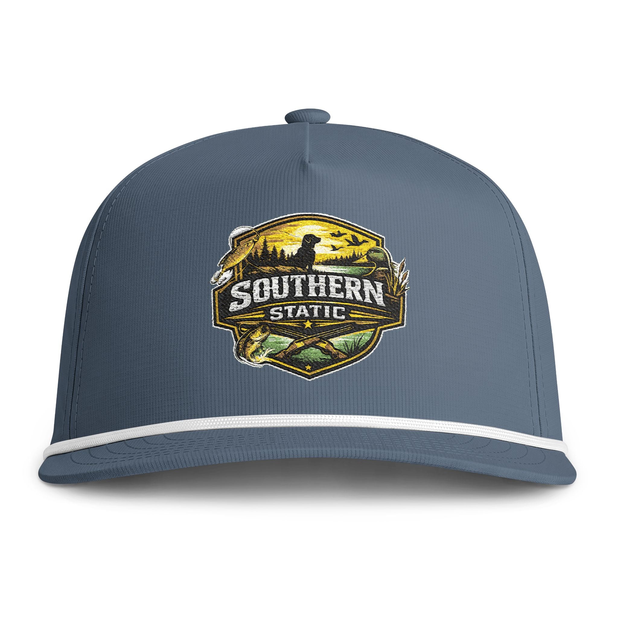 Sunwashed Rope Cap - Southern Static Embroidered Trucker Hat