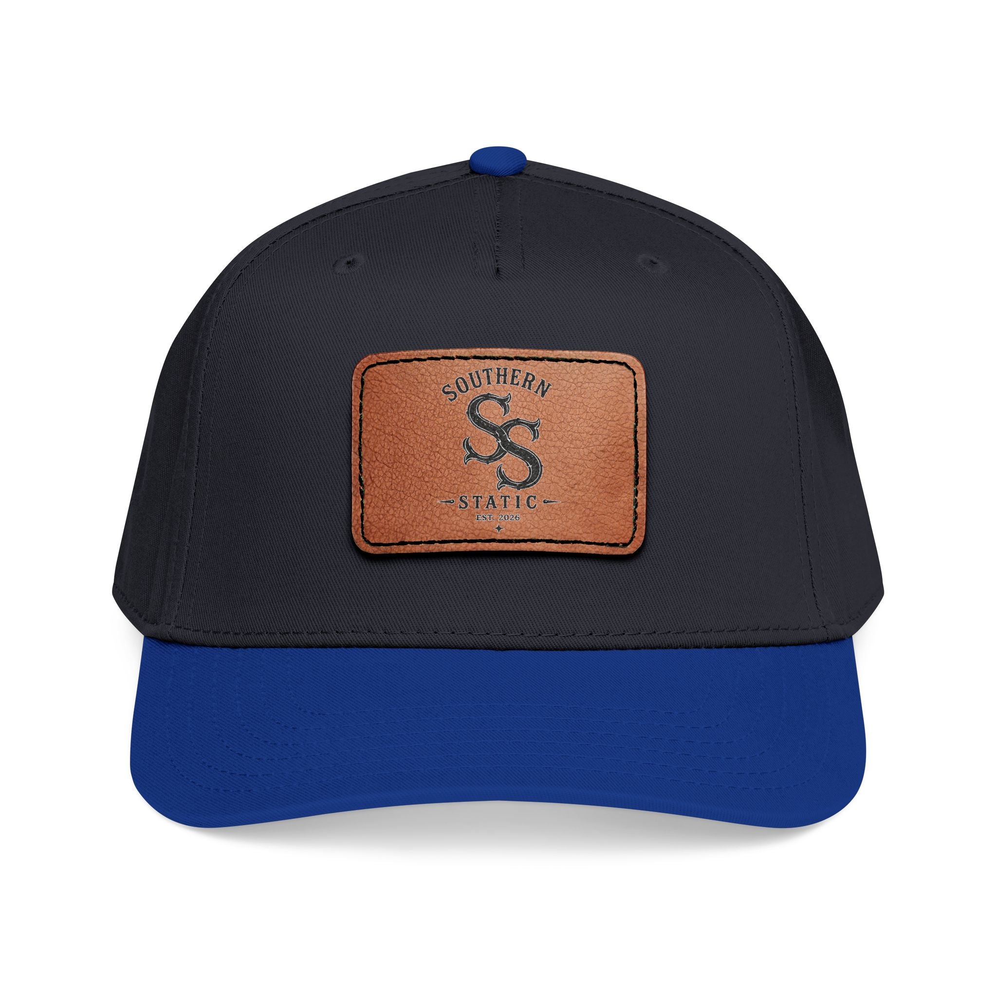 Leather Patch Baseball Cap – Vintage Southern Static Logo