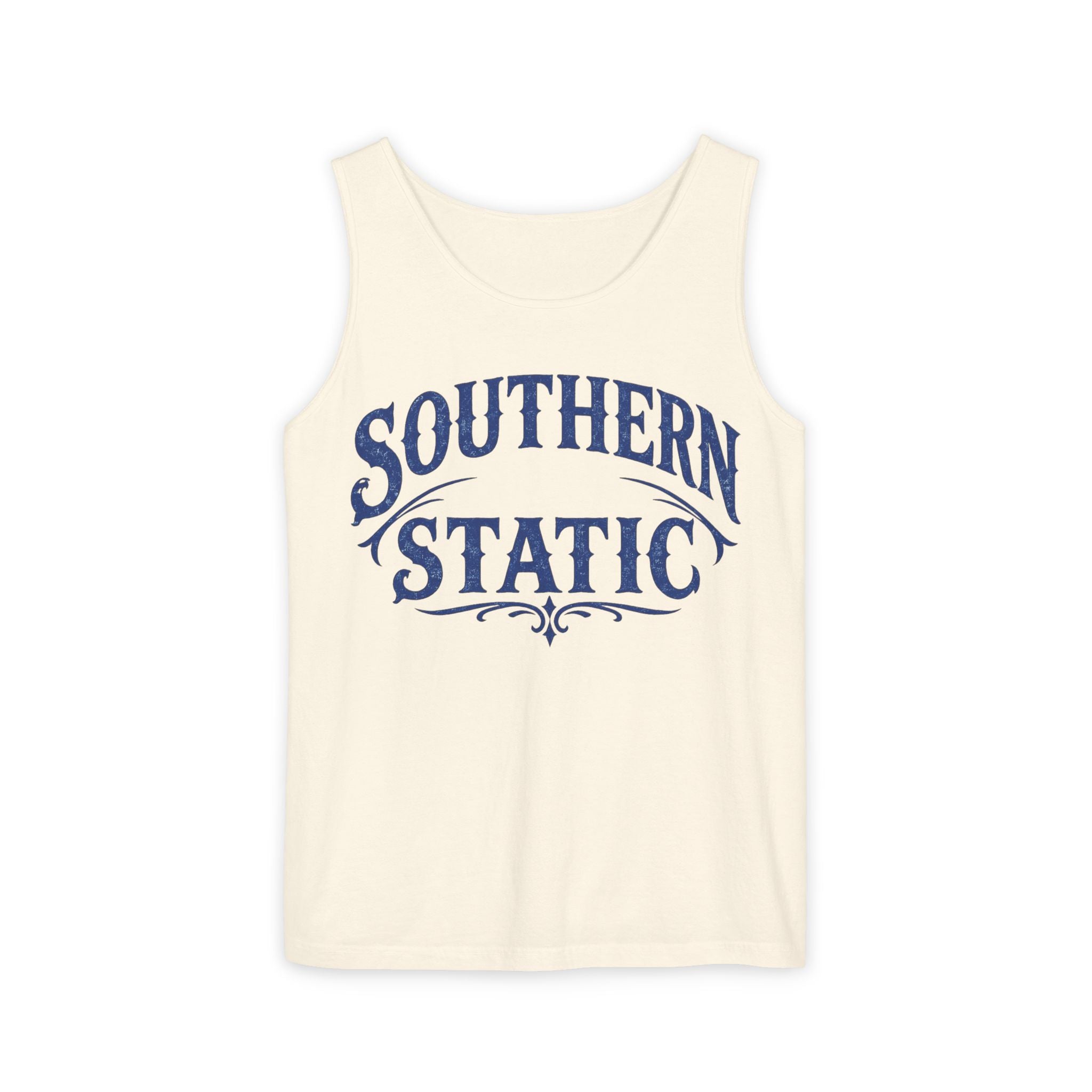 Southern Static tank top | Vintage script logo