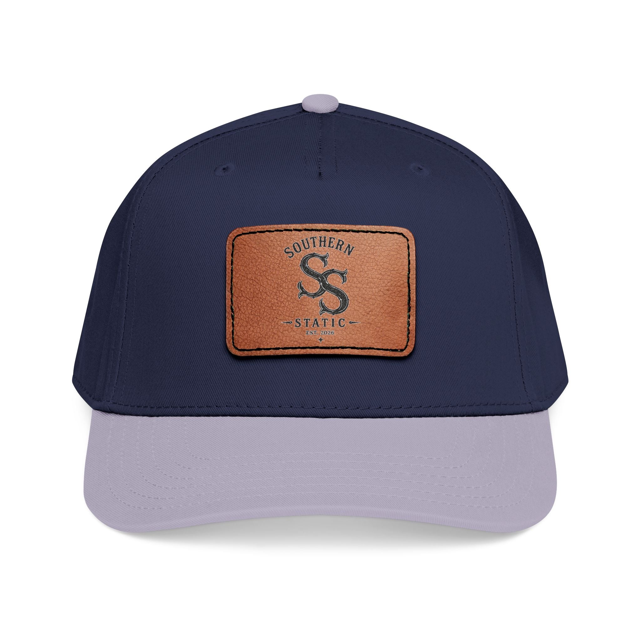 Leather Patch Baseball Cap – Vintage Southern Static Logo