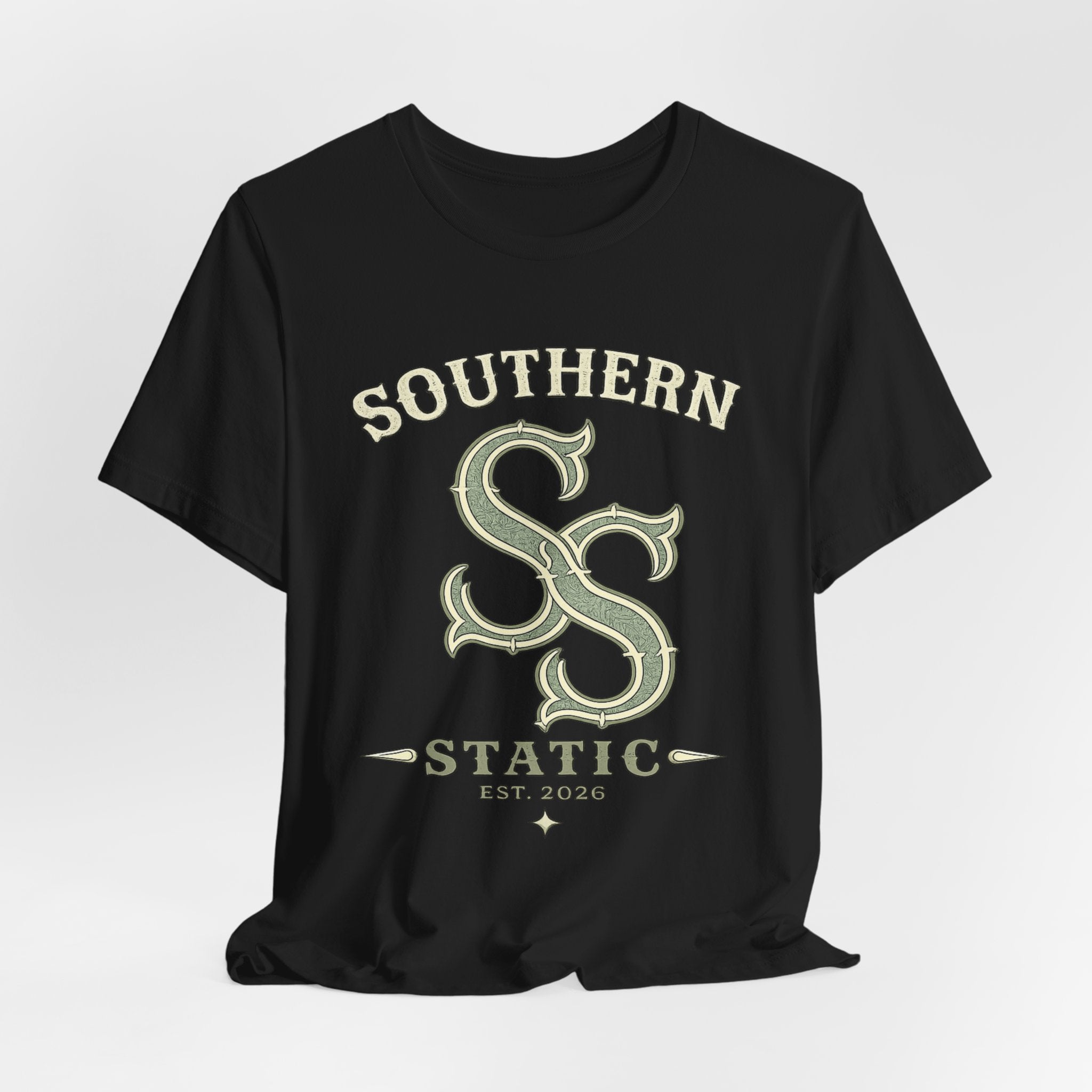 Southern Static SS Logo Tee — Vintage Collegiate Graphic T-Shirt