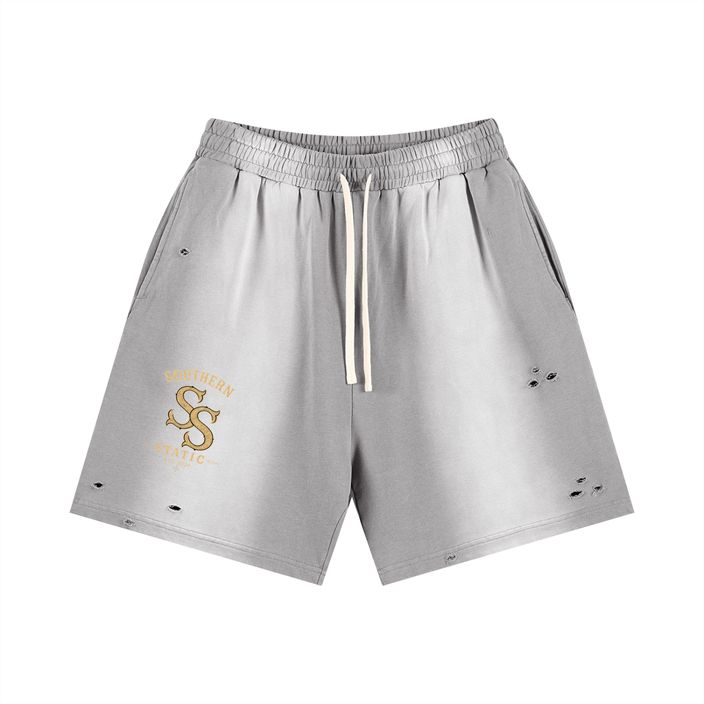 Sun Fade Distressed Shorts