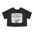 Women’s Southern Static Cropped T-Shirt – Vintage Americana 'Southern Static' Design