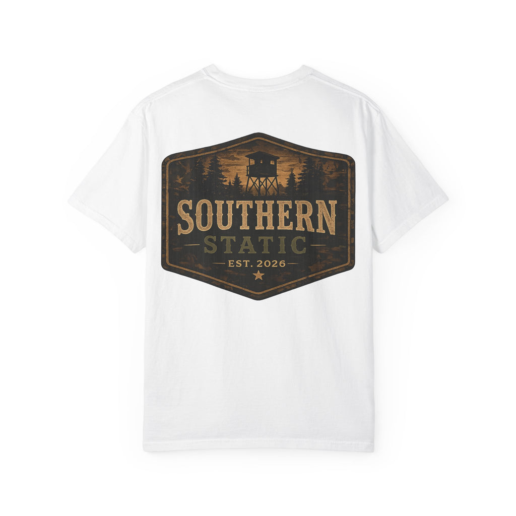 Southern Static Vintage Shield T‑Shirt — 'Southern Static' Logo Tee