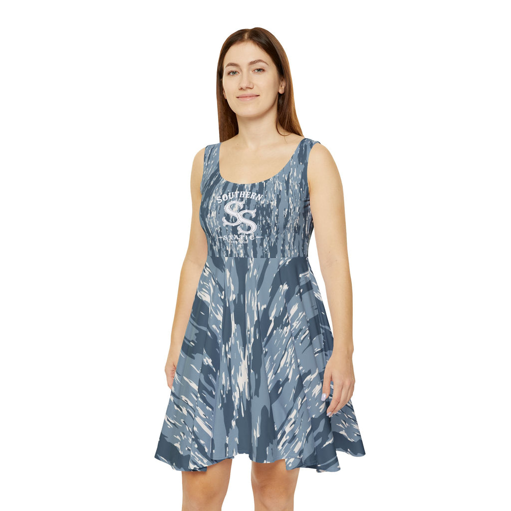 Southern State Logo Blue Camo Skater Dress