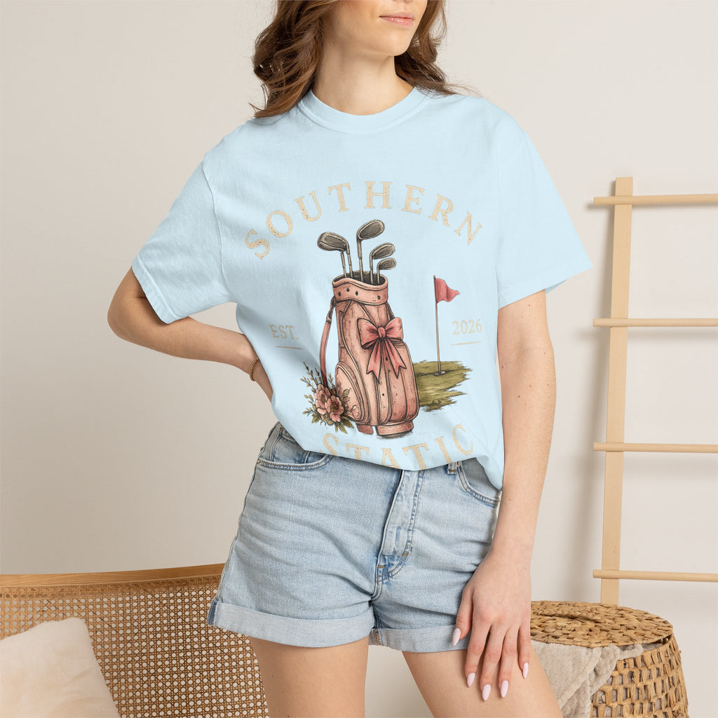 Golf Bag Graphic T-Shirt — "Southern Static" Vintage Golf Tee