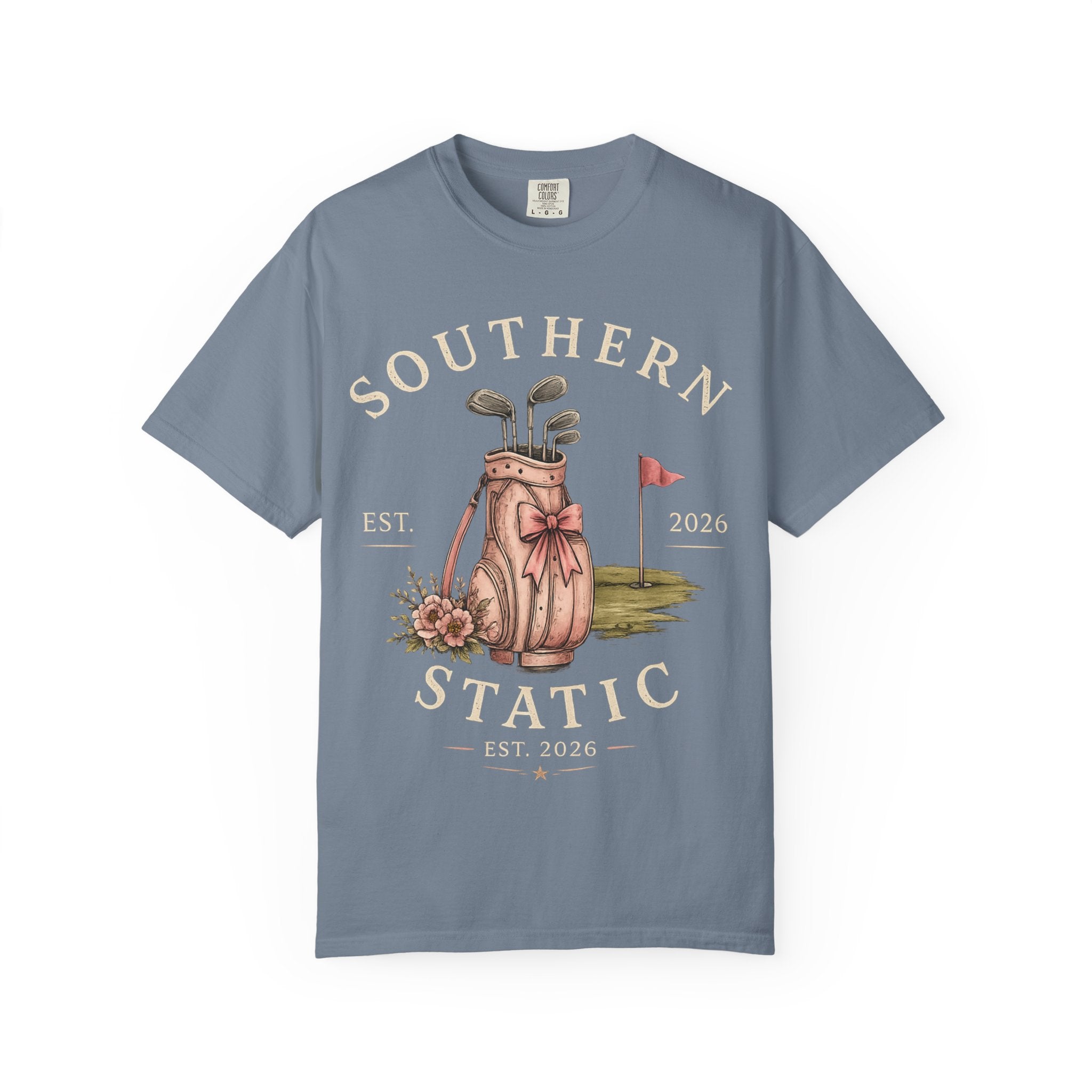 Golf Bag Graphic T-Shirt — "Southern Static" Vintage Golf Tee