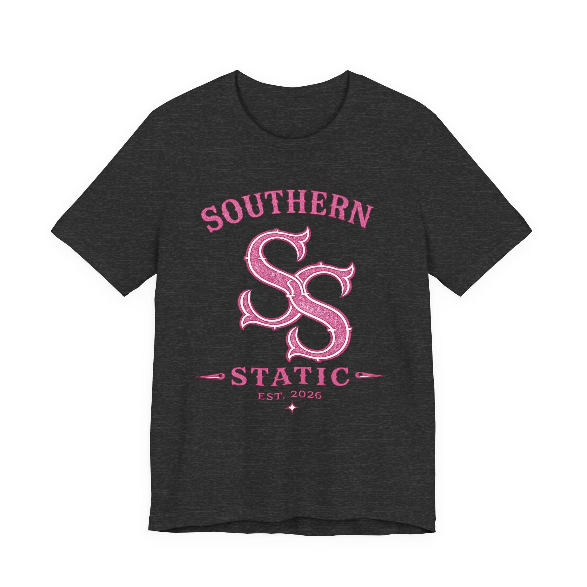 Southern Static Tee — Vintage Collegiate SS Logo Shirt
