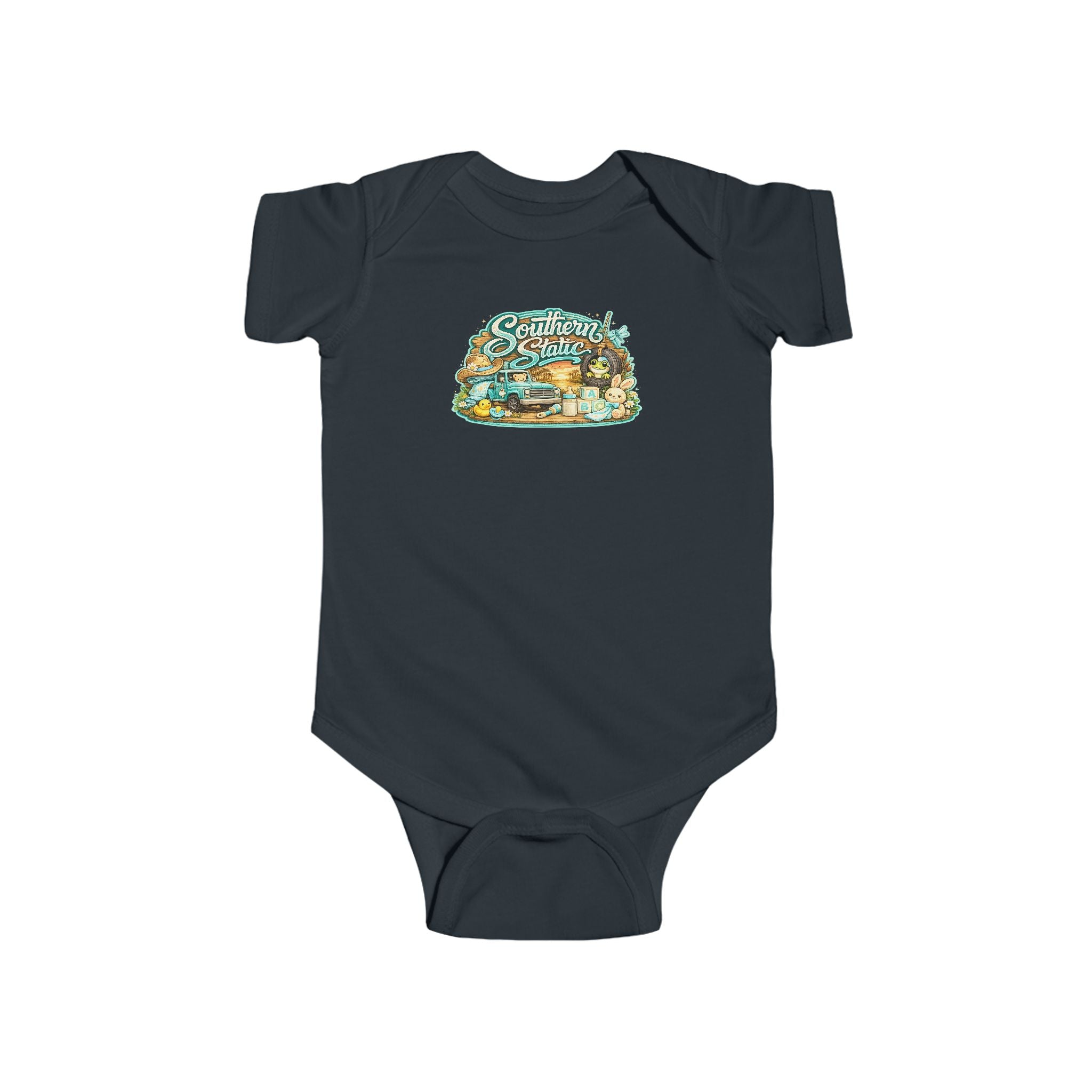 Infant Bodysuit - 'Gentle Sea Shore' Cute Beach Graphic Baby Onesie