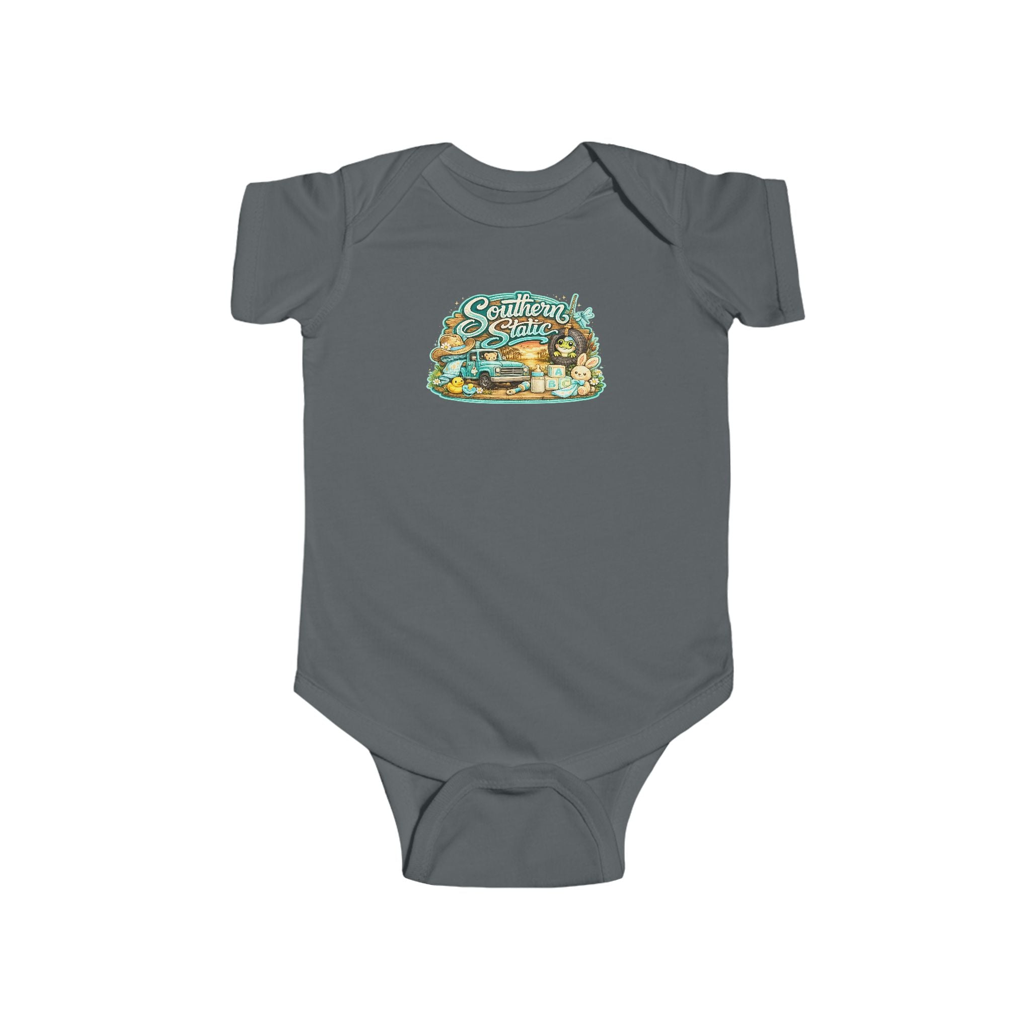 Infant Bodysuit - 'Gentle Sea Shore' Cute Beach Graphic Baby Onesie