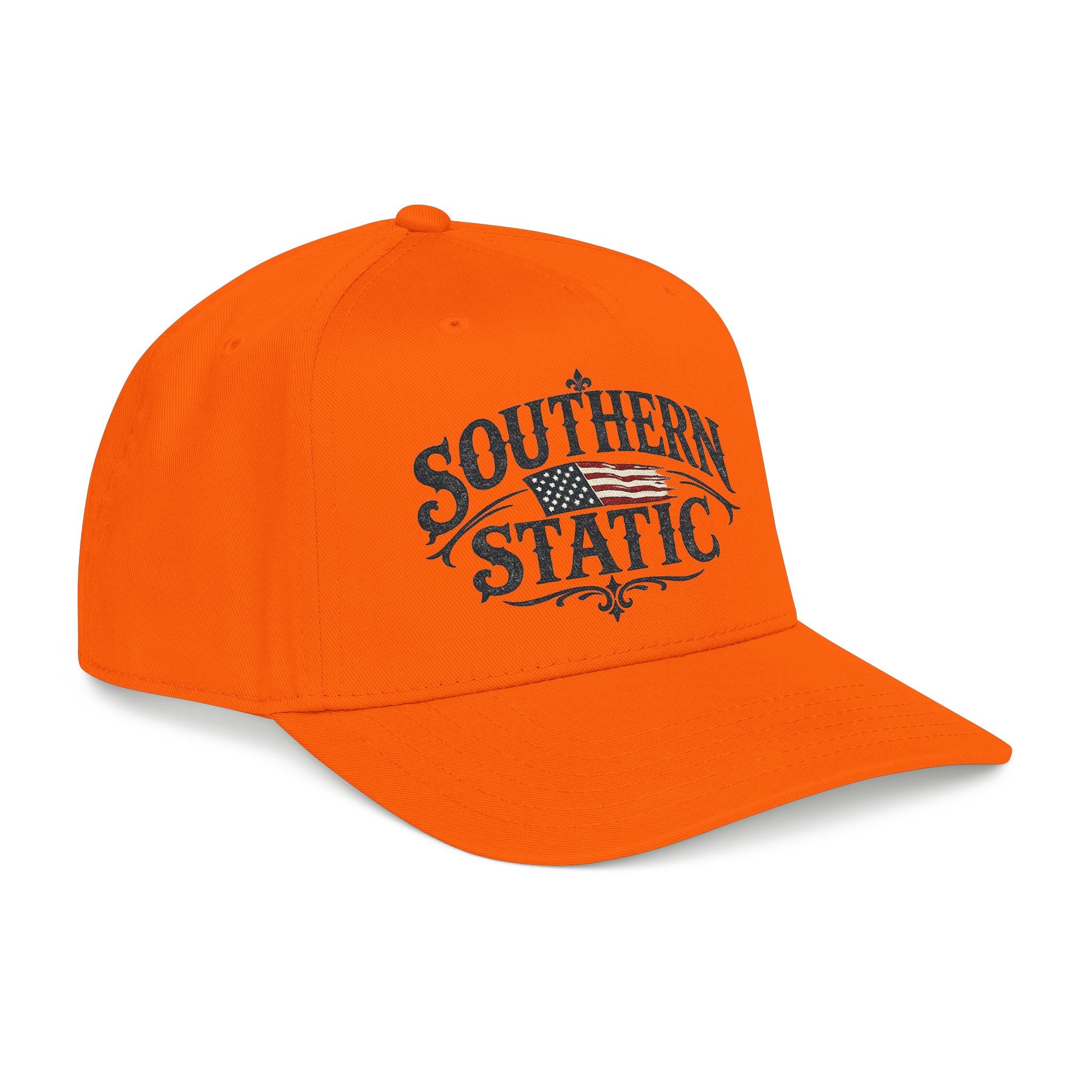 Copy of Southern Static Mid-Profile Baseball Cap — Retro Script Logo Hat
