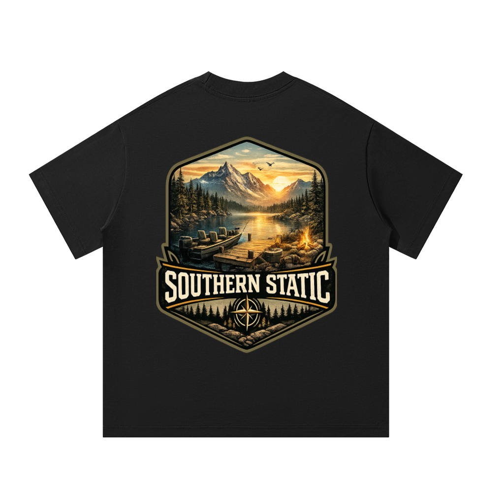 Southern Static – Mountain Lake Retreat | Vintage Outdoor Adventure Graphic Tee
