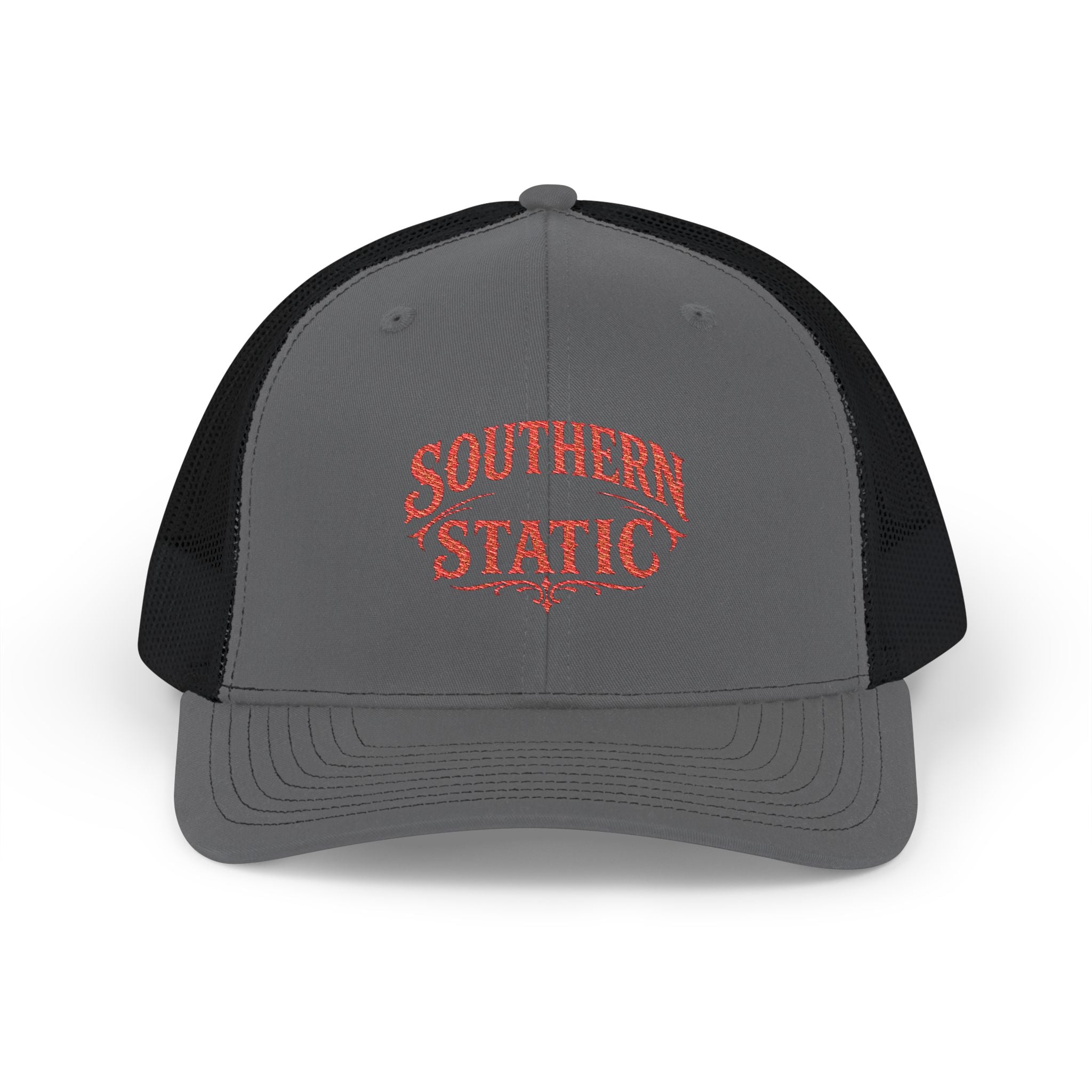 Southern Static Snapback Cap | Trucker Hat, Embroidered Logo, Retro Country