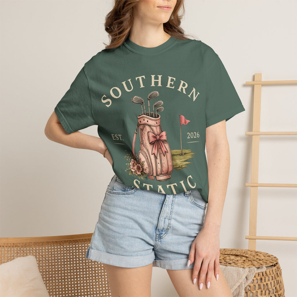 Golf Bag Graphic T-Shirt — "Southern Static" Vintage Golf Tee