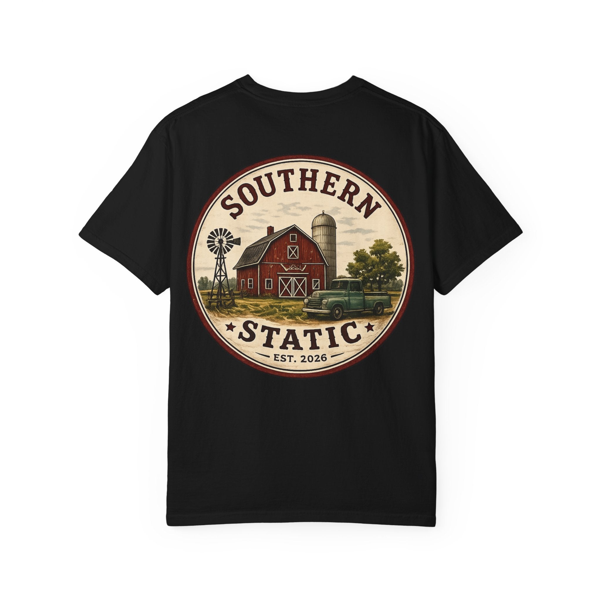 Southern Static Farm Logo T-Shirt — Vintage Barn Graphic