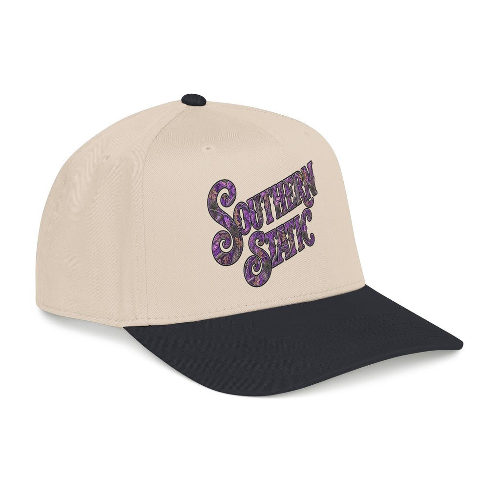 Southern Static Baseball Cap — Retro Floral Script Dad Hat