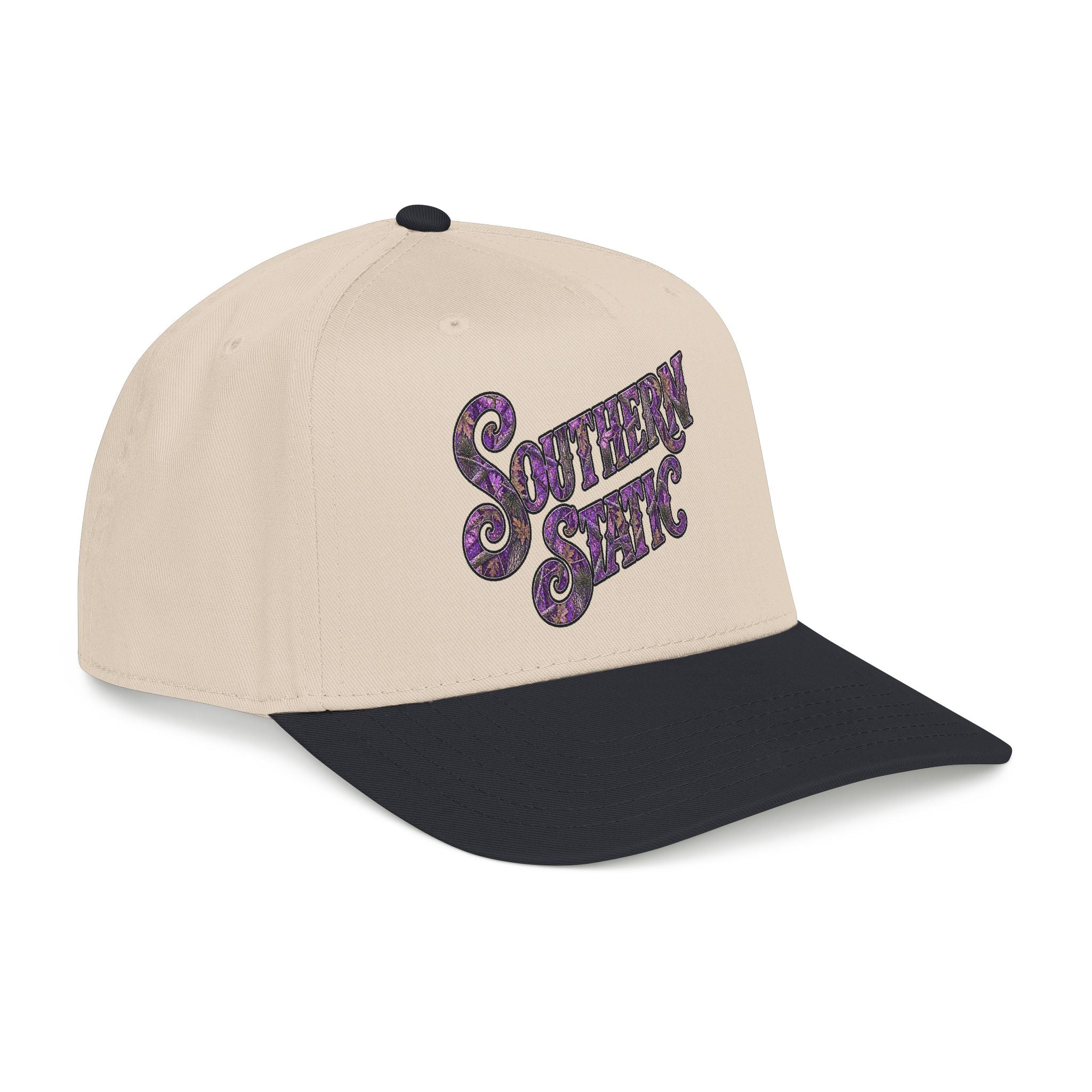 Southern Static Baseball Cap — Retro Floral Script Dad Hat