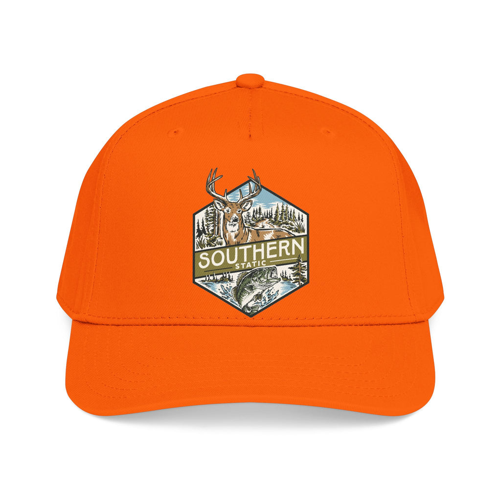Southern Static Mid-Profile Baseball Cap — Retro Script Logo Hat