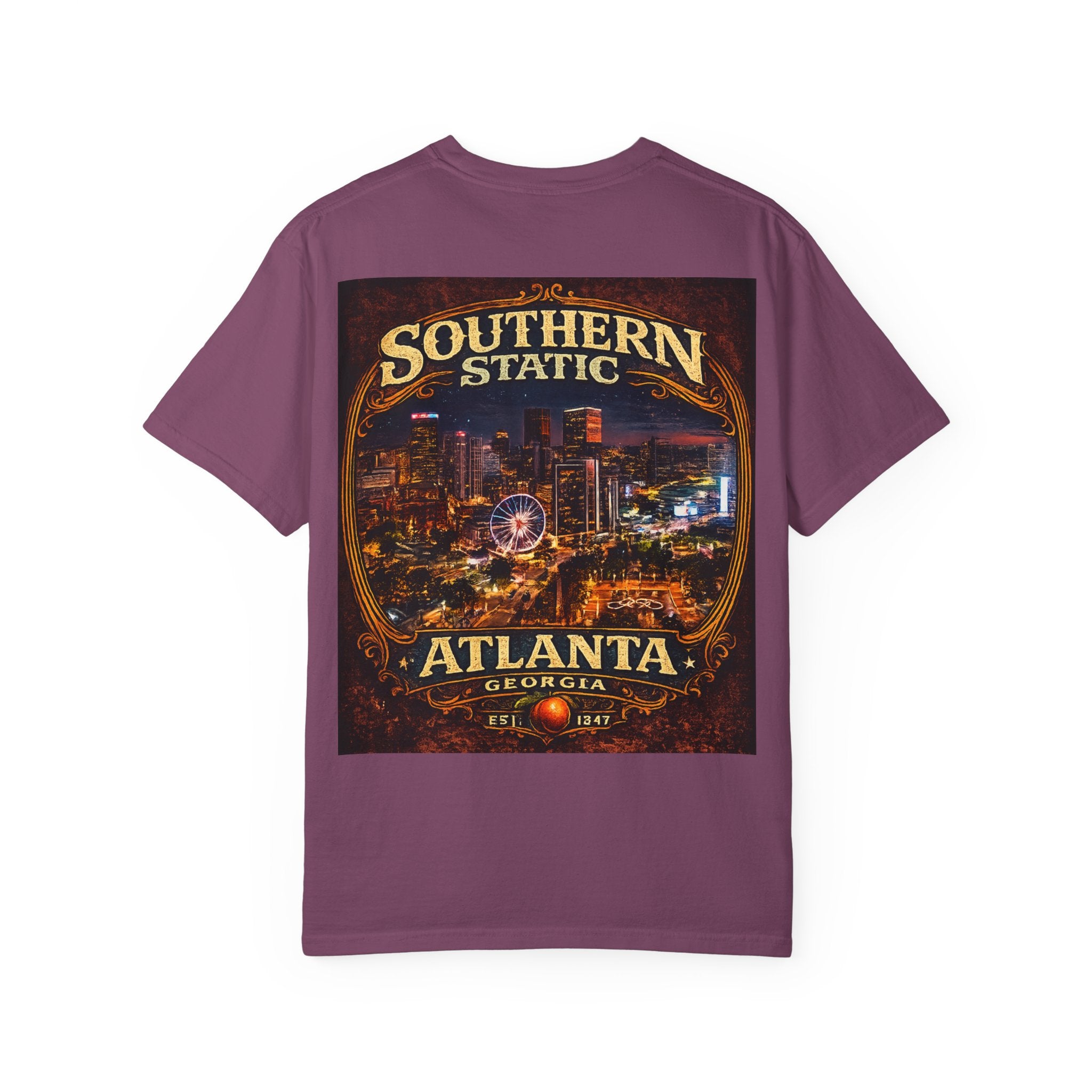 Atlanta Nightscape T-Shirt — Southern Static Vintage Cityscape Tee
