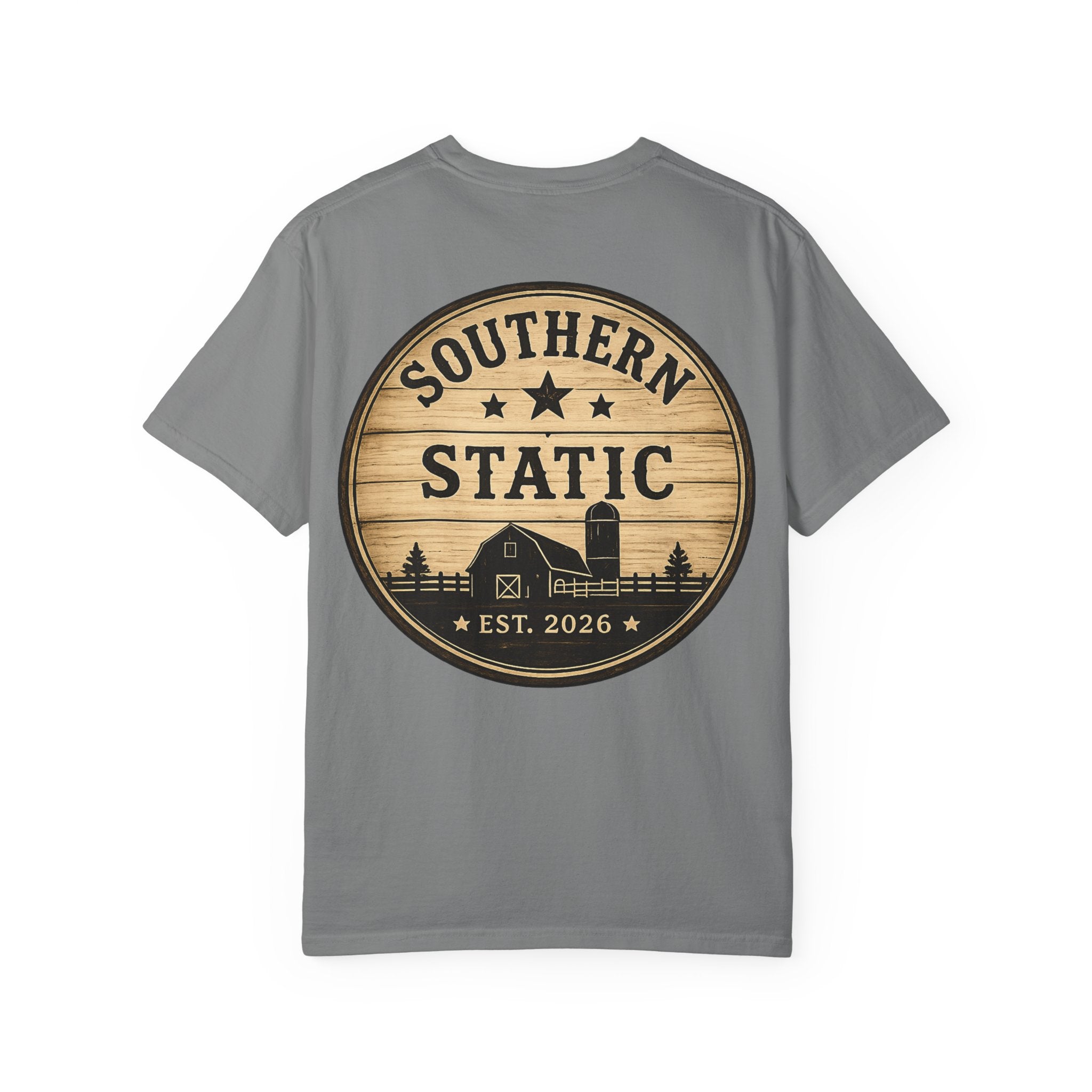 Southern Static Barn Logo T-Shirt — Rustic Farmhouse Graphic Tee