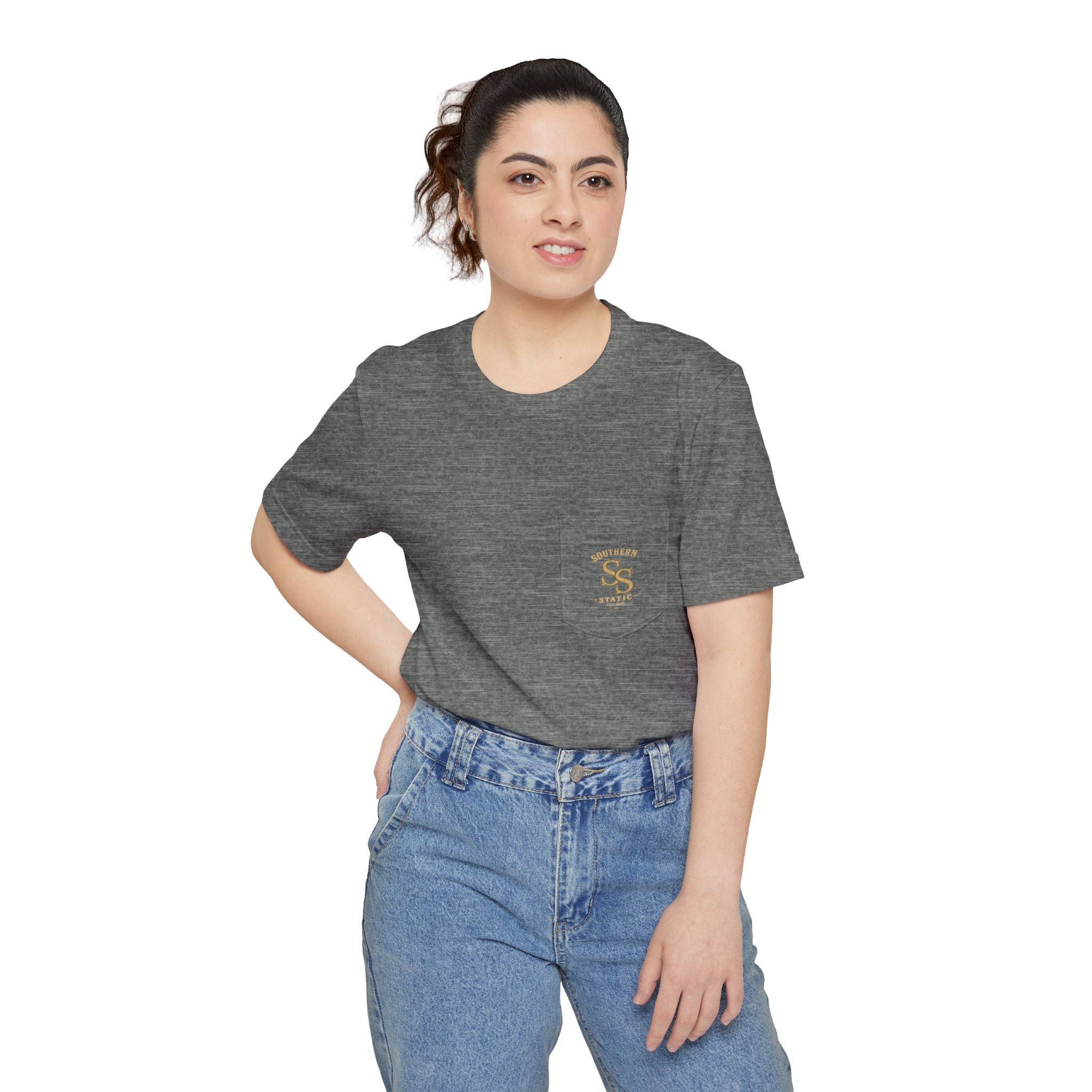 Southern Static Maury Pocket T-Shirt — Nashville Night Skyline Tee