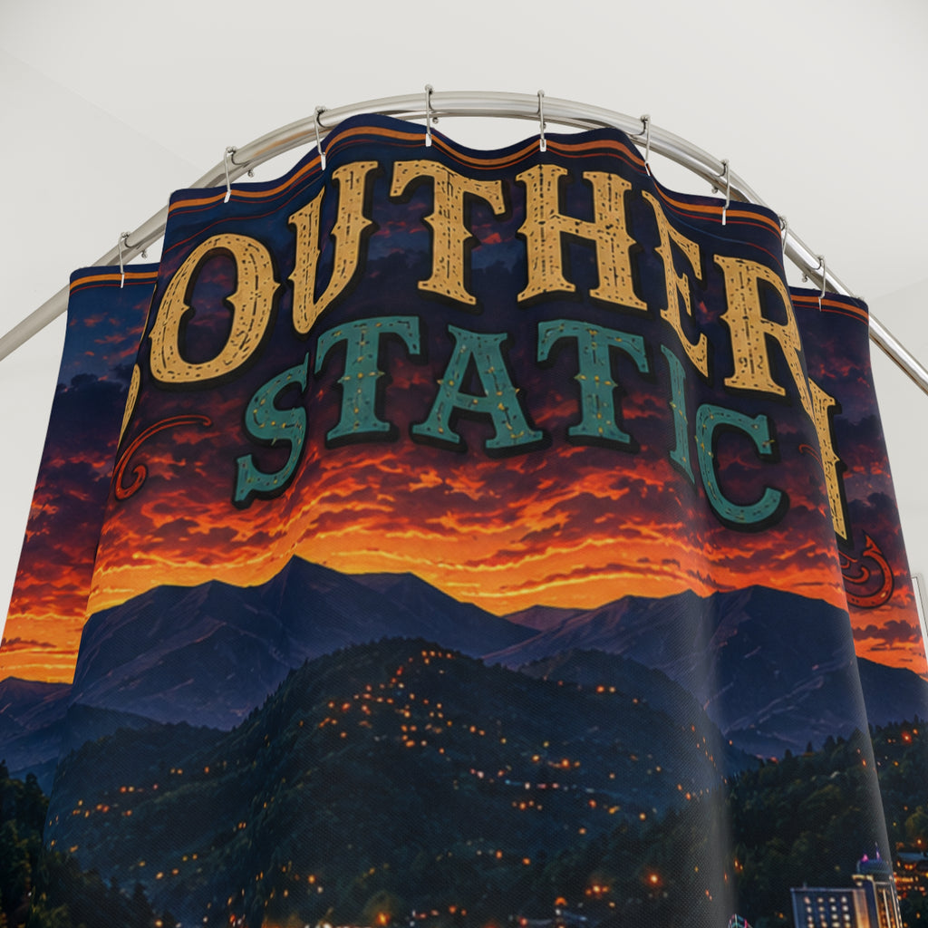 Southern Station Nashville Shower Curtain | Vintage Train Station Sunset